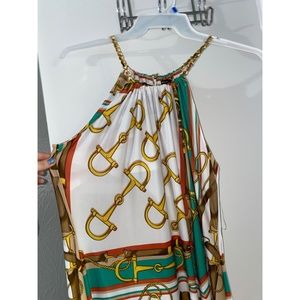 Patterned Sleeveless Maxi Dress